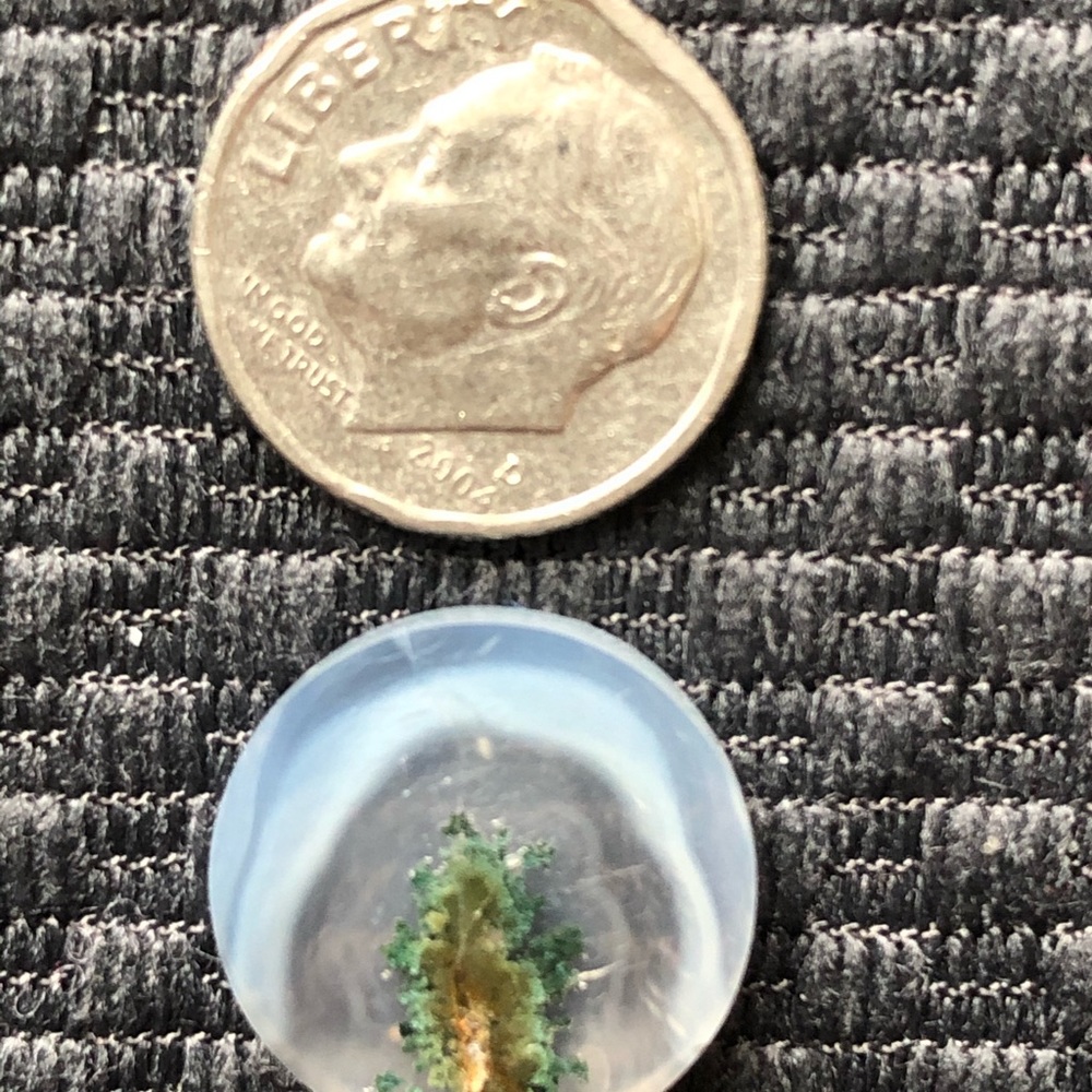 Rainbow of natural moss agates